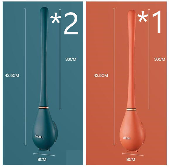 Household Brush Wall-mounted Long-handled Silicone Toilet Brush e79e4847 67ae 46d3 b58b 292898fd460f