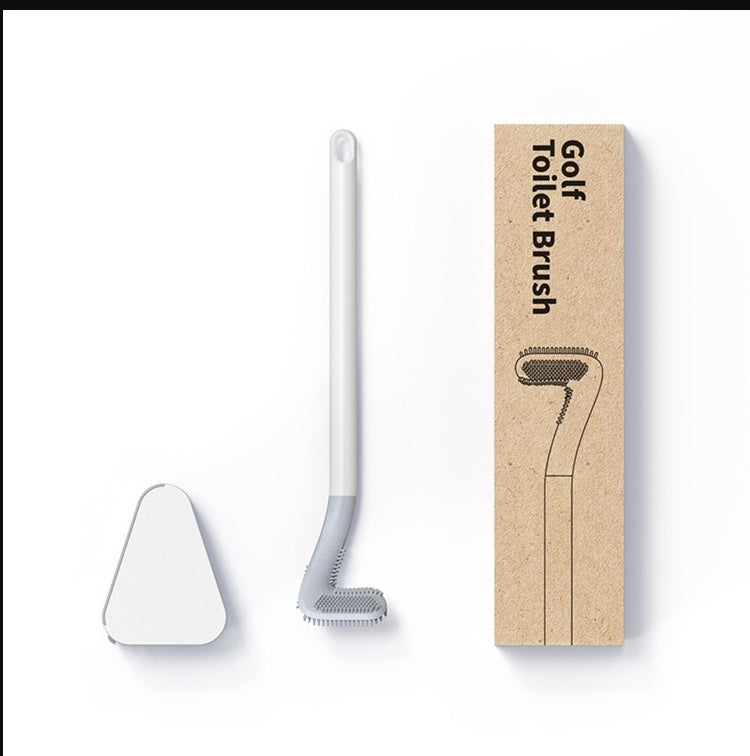 Golf Toilet Brush Wall-Mounted Cleaning Tools Silicone Flexible Bristles Brush Bathroom WC Accessories Cleaning Brush Tools e