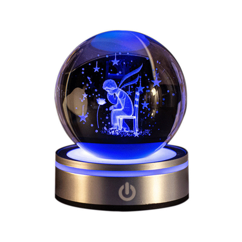 Creative 3D Inner Carving Luminous Crystal Ball Colorful Gradient Small Night Lamp Home Decorations Gifts Selection e98f8620