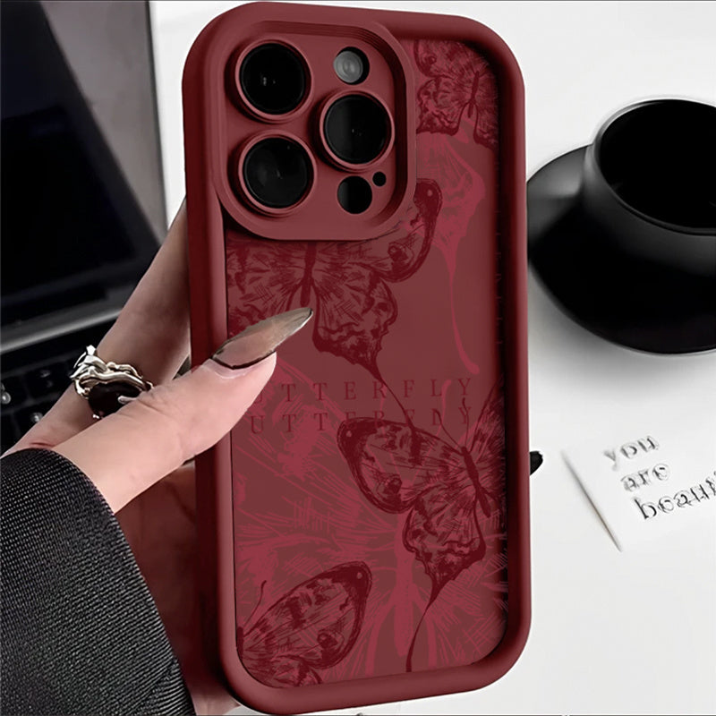 Wine Red Butterfly Fashion Girl Phone Case ea38ffa0 455e 44fc 940f 6b8db0bb490f