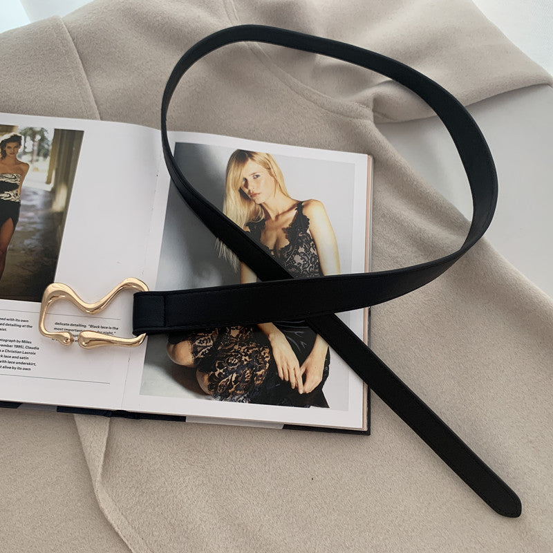 Thin Belt With Suit Coat Knot Decoration ea5fe822 0c7f 4d5c b848 7305e8f7d64d