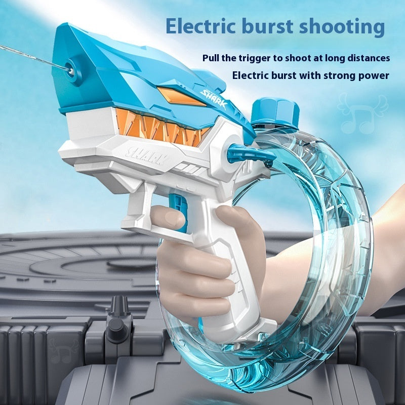 New Shark Electric Water Gun Toys Fully Automatic Continuous Fire Water Gun Large Capacity Beach Summer Children's Water Play