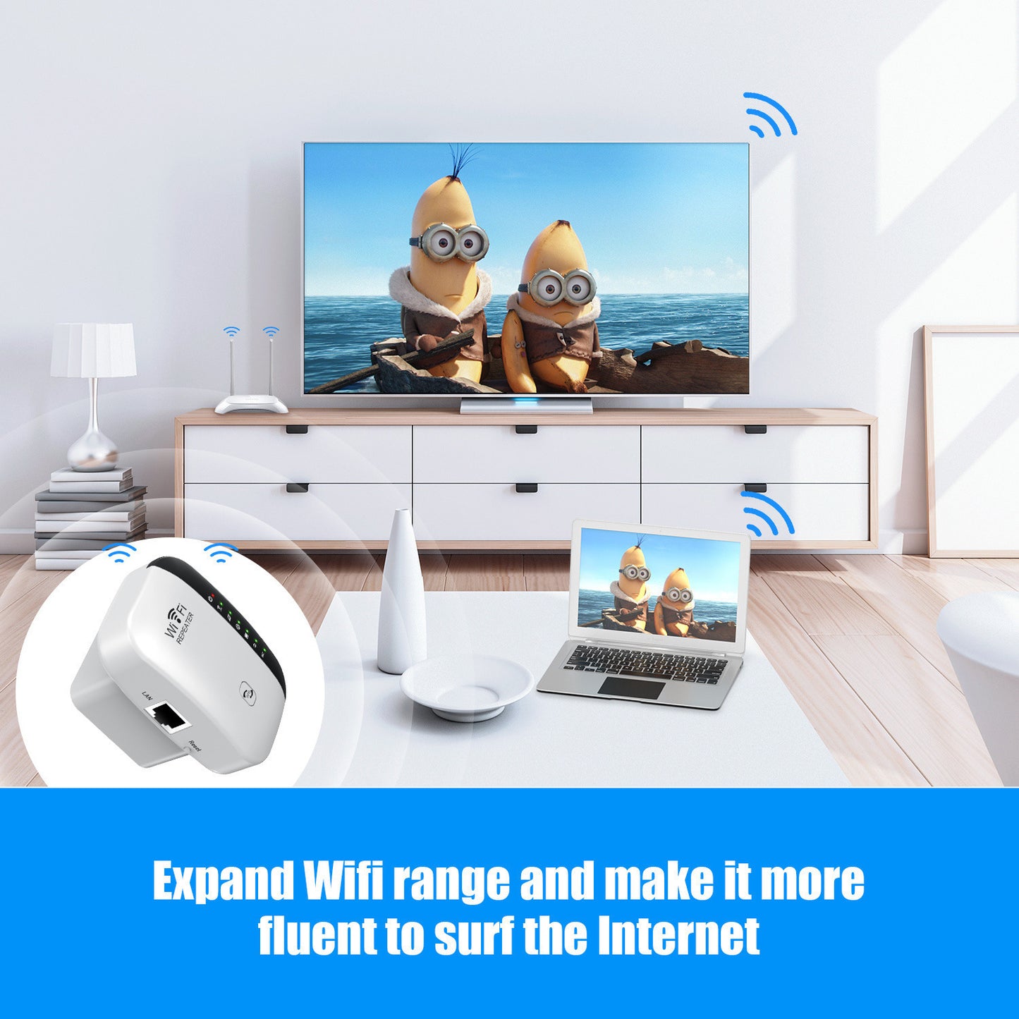 Wireless routing signal amplifier 300M small bread network repeater wirelessRepeater yiwu