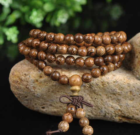 108 rosary chicken wings wooden bracelet - HD Wireless Product #7