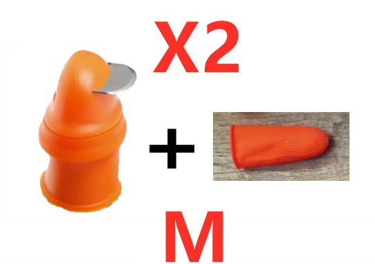 Silicone Thumb Knife Finger Protector Gears Cutting Vegetable Harvesting Knife Pinching Plant Blade Scissors Garden Gloves eb