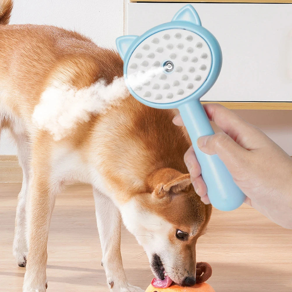 Hair Cleaning Brush With Mist Multifunctional Cat Grooming Brush Rechargeable Self Cleaning Slicker Brush For Pets Dogs & Cat
