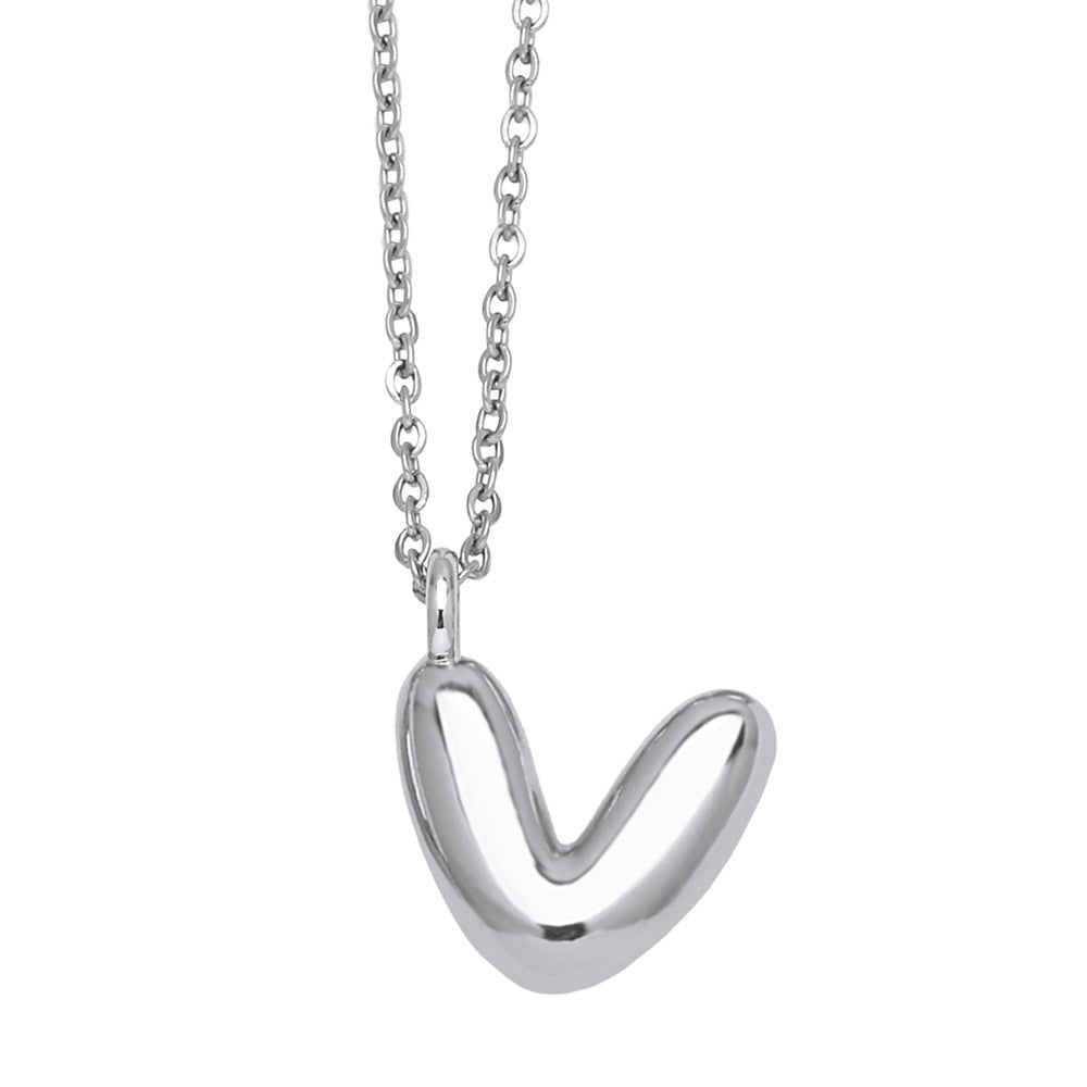 Copper Plated Gold 26 English Letters Pendant Necklace Niche Personality Clavicle Chain eb791d2b 17b7 481f 8c12 f17390c285af