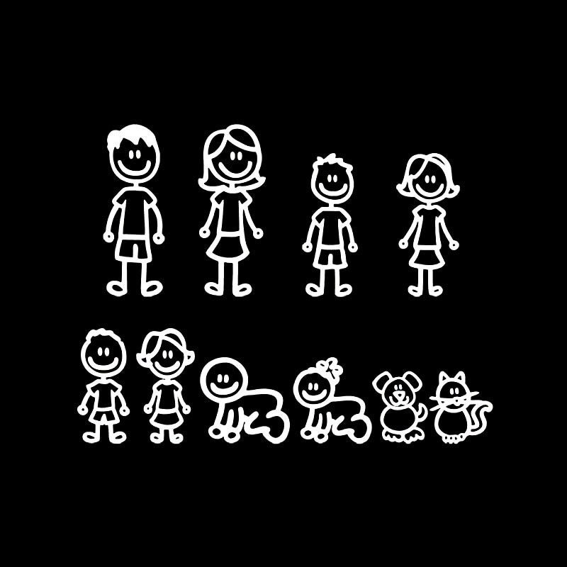 Big Family Cartoon Car Stickers Funny ec3532c1 4851 4673 a5ff 55da2b084163