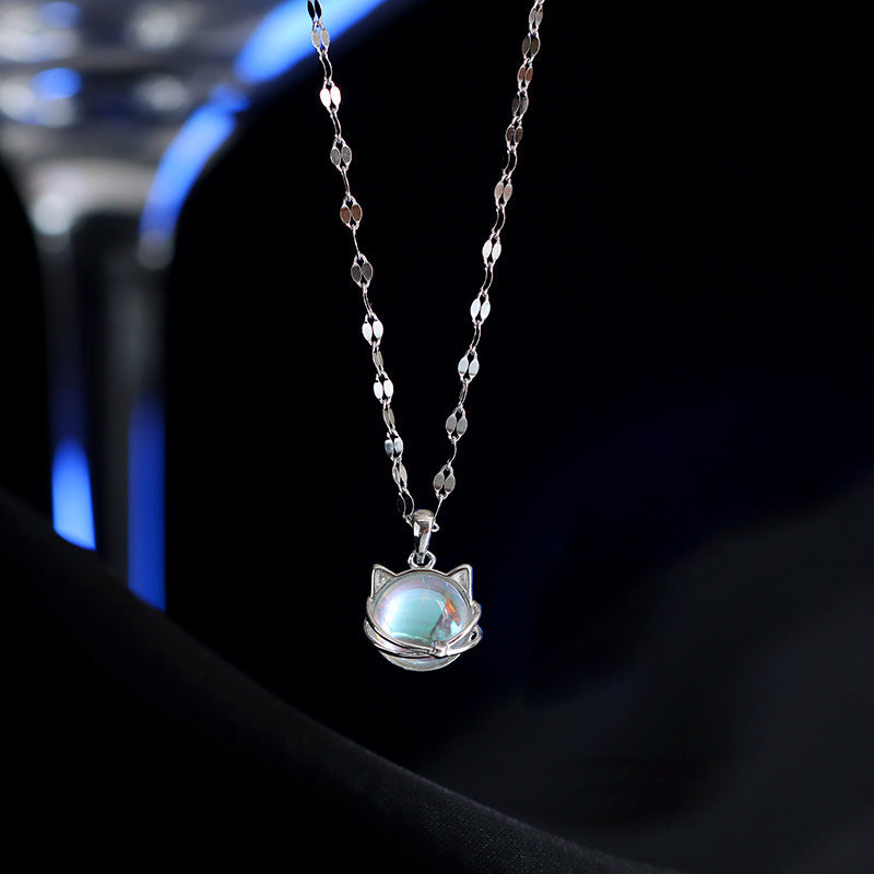Women's Fashion Fantasy Planet Cat Pendant Necklace ec730c51 594e 4aeb 8220 11aa05360f3e