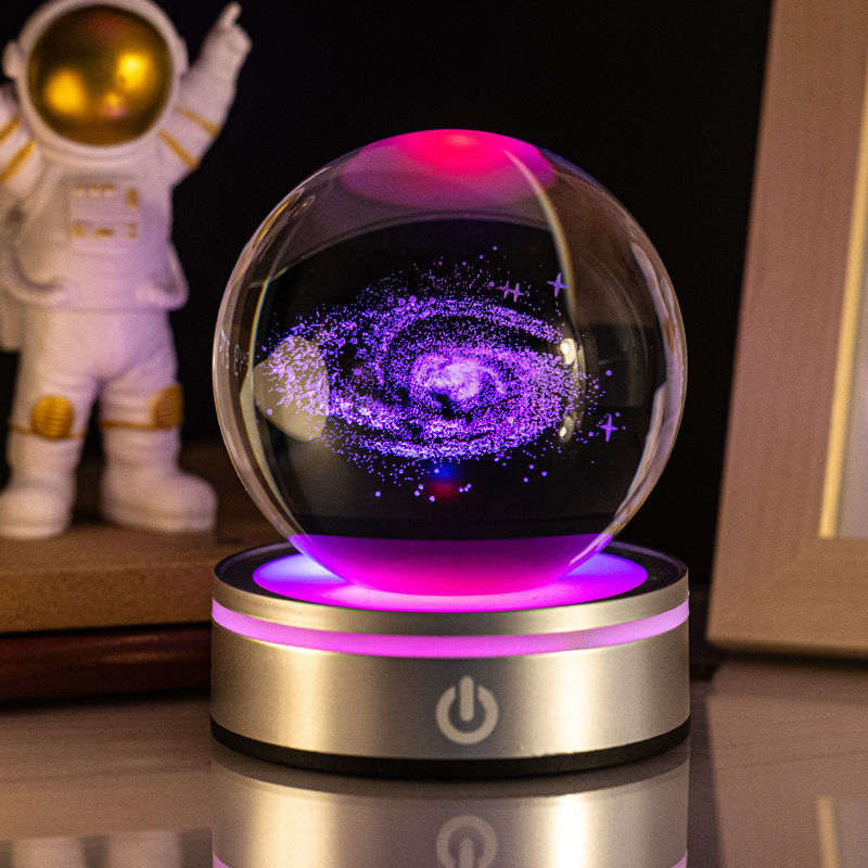 Creative 3D Inner Carving Luminous Crystal Ball Colorful Gradient Small Night Lamp Home Decorations Gifts Selection ec8ce6a0