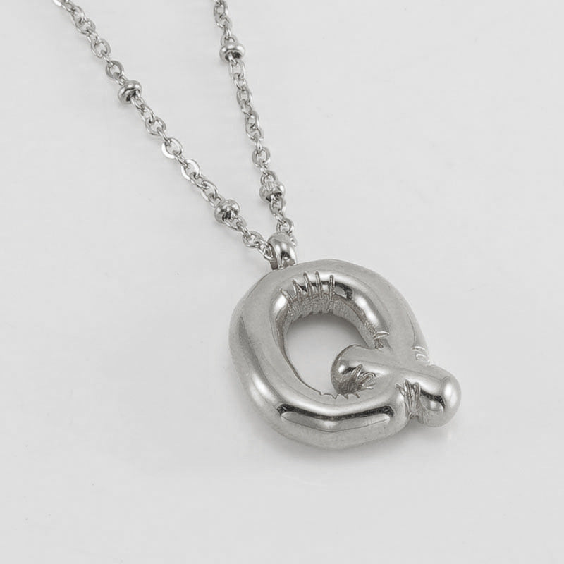 Women's Fashion Bubble Letter Pendant Letter Necklace ed03bea4 e0d9 4215 a3f9 6d24811cbedd