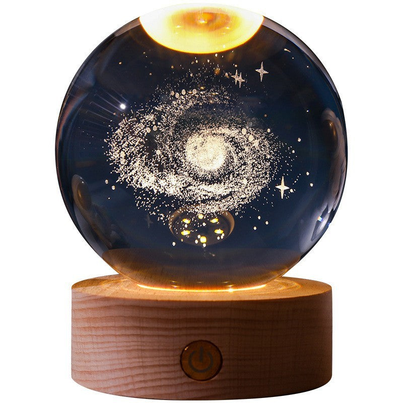 Crystal Ball 3D Inner Carved Solar System Glowing Night Lights Warm Bedside Light Festival And Kid Gift Night Lamp ed305a7b e