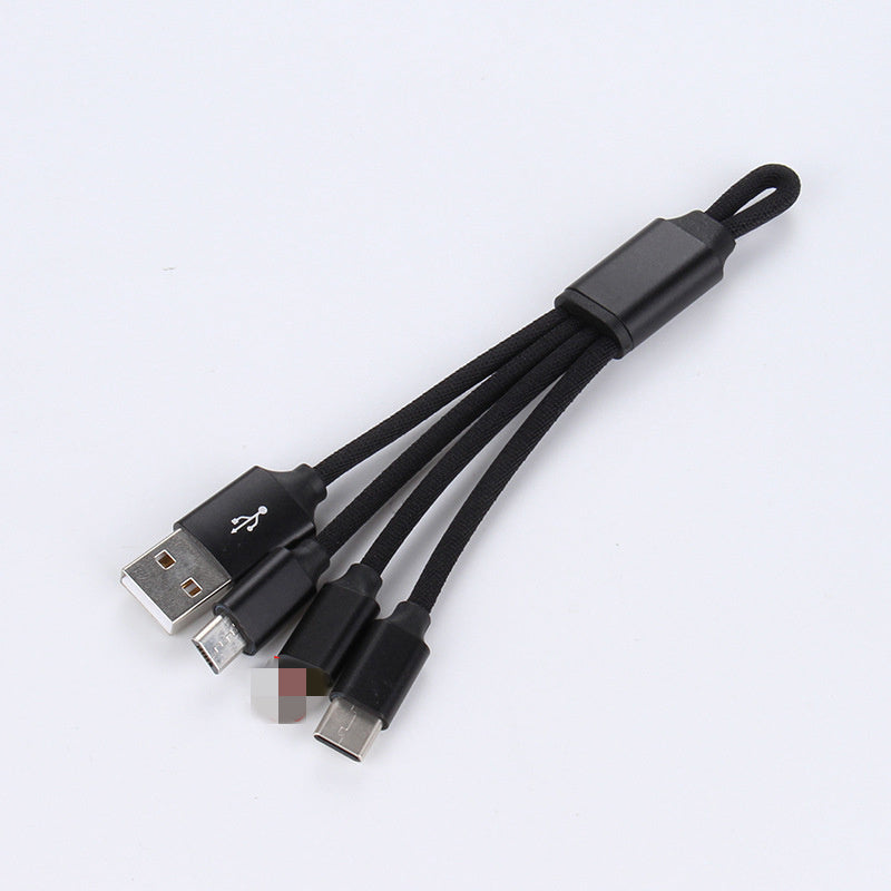 Keychain Three-in-one Data Cable Three-head Charging Cable - 图片 6