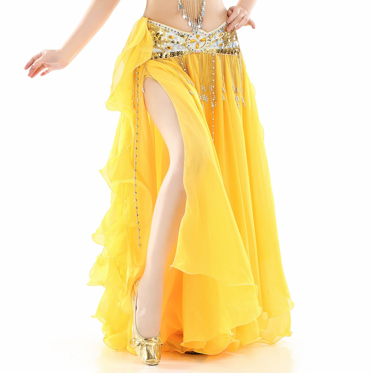 Chiffon Rolled Leaf Belly Dance Gauze Skirt ee20e62c 13d6 4a51 8acb dcb2928f558e