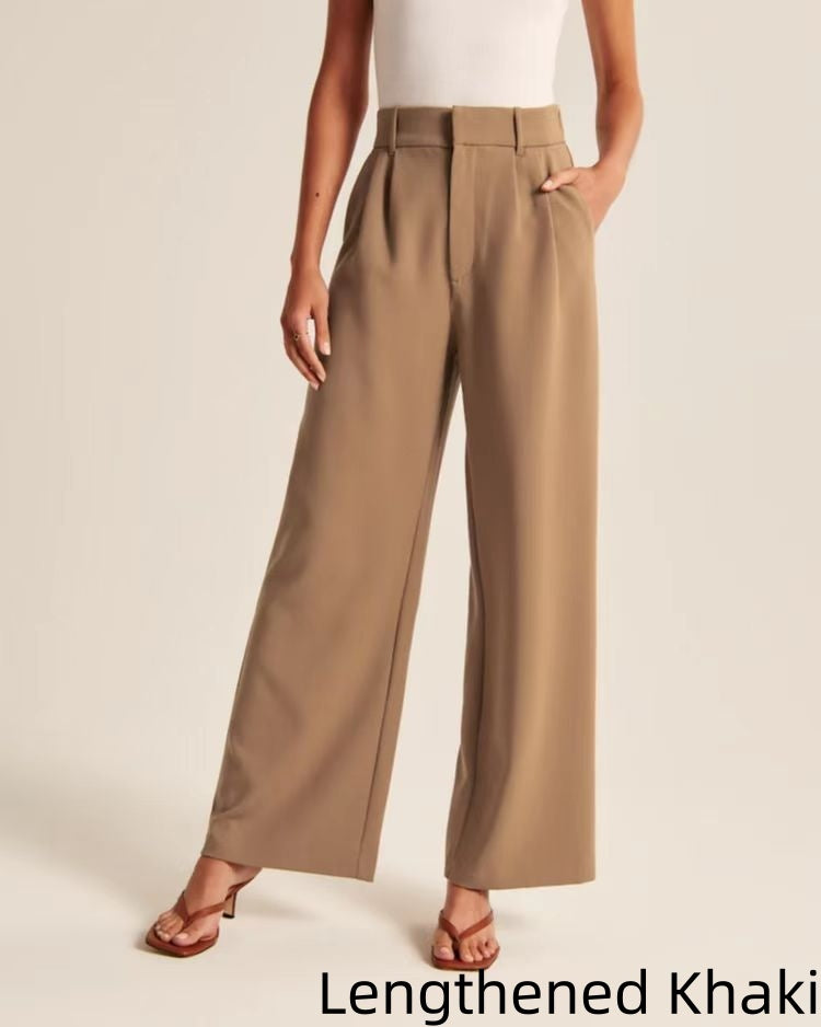 High Waist Wide Leg Pants Versatile Belt ee488496 5a88 4506 8b16 0451195d31e3