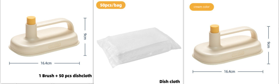 Kitchen Bathroom Toilet Cleaning Magic Brush Glass Wall Cleaning Bath Brush Handle Cleaning Rag Ceramic Window Slot Clean Bru