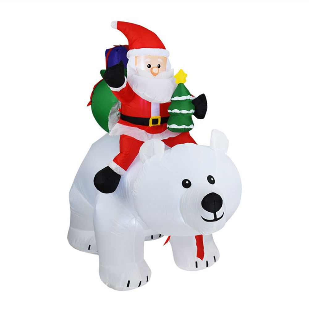 Inflatable Doll Night Light Merry Christmas Outdoor Santa Claus New Year Decoration Garden Soldier Toys Arrangement Props eec