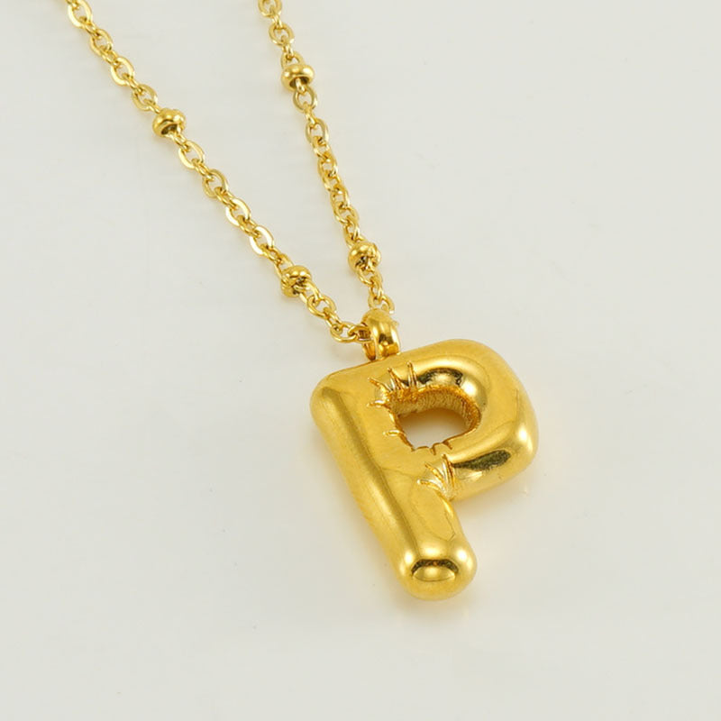 Women's Fashion Bubble Letter Pendant Letter Necklace eedad14a 2738 4c5d 85fe 3e2e29f677c2