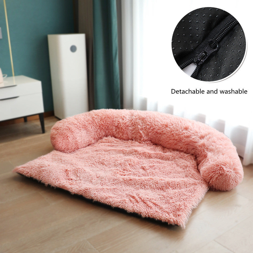 Removable Pet Dog Mat Sofa Dog Bed Soft Pad Blanket Cushion Home Washable Rug Warm Cat Bed Mat For Couches Car Floor Protecto
