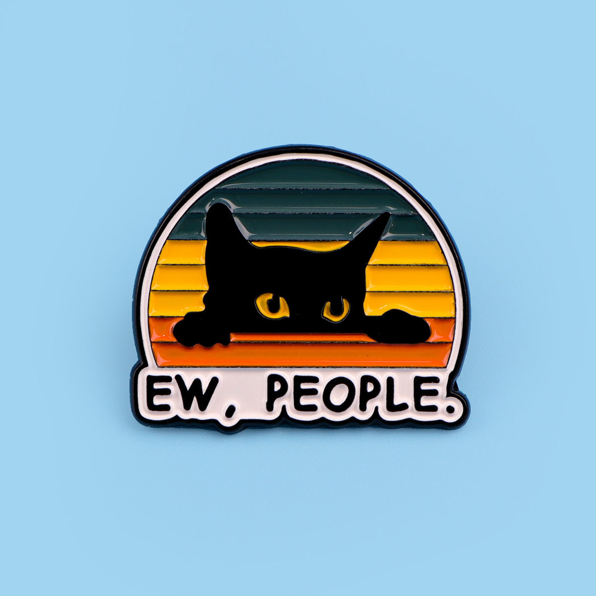 Creative Cartoon Cute Black Cat Alloy Brooch