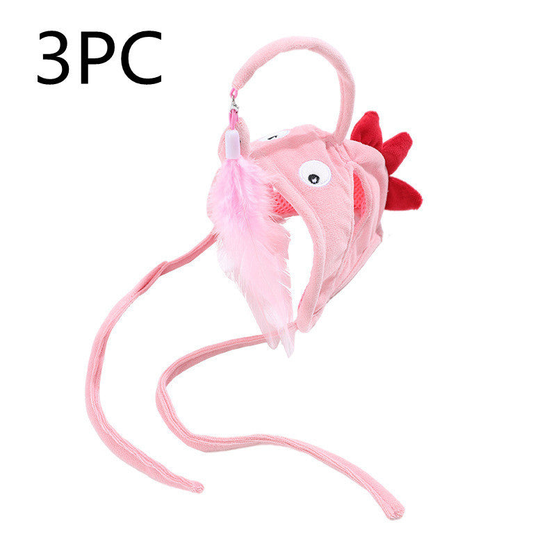 New Head Wearing Feather Funny Cat Stick Funny Cat Toy Stick Gray Big Eye Pet Toys Pet Products f048a508 4e11 4429 a4df 027c5