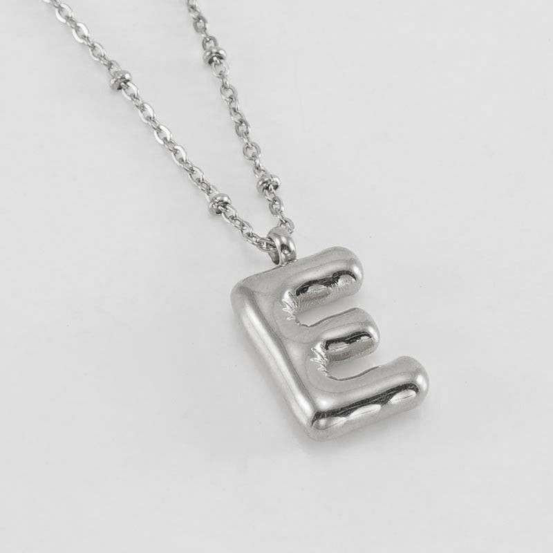 Women's Fashion Bubble Letter Pendant Letter Necklace f058ea18 5629 45ca ba86 733c7c7cc5ca