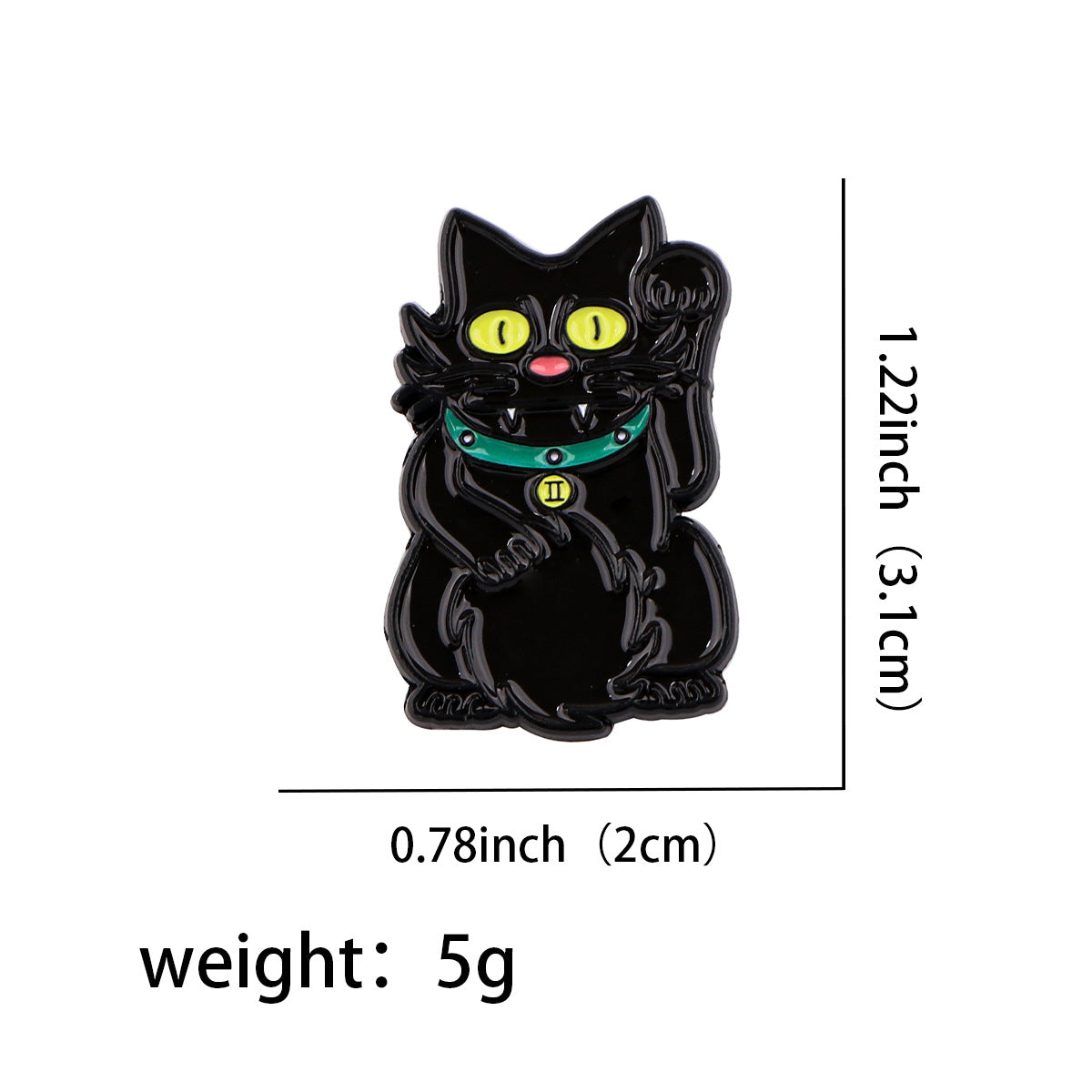 Creative Cartoon Cute Black Cat Alloy Brooch