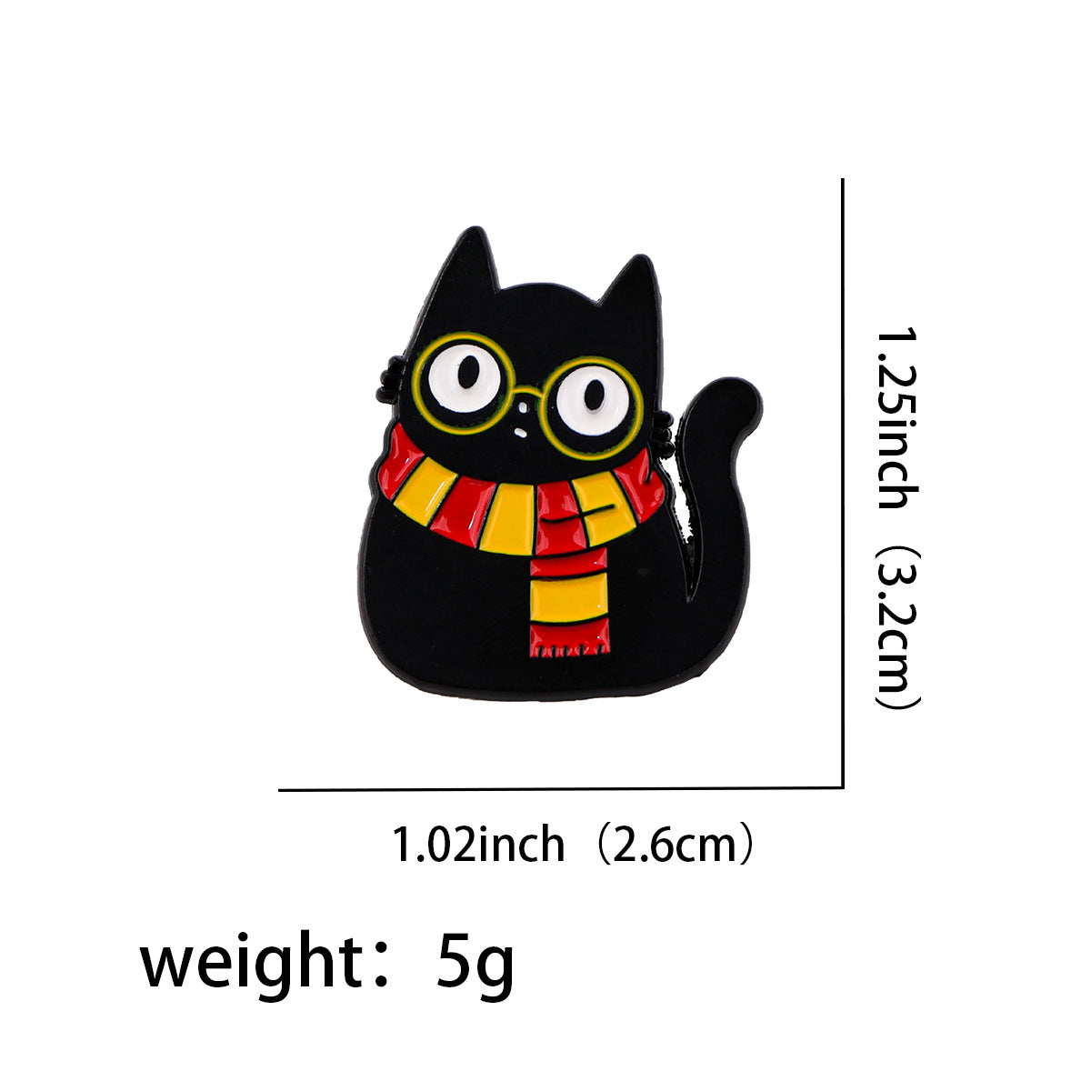 Creative Cartoon Cute Black Cat Alloy Brooch