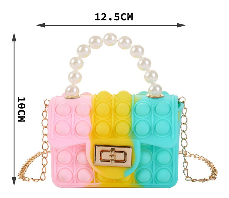 Coin Purse Children's Double-sided Bubble Pearl Tote Chain Bag f1693e04 b825 4801 9f4c e36d90fe5468