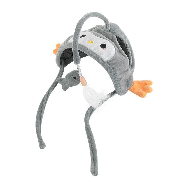 New Head Wearing Feather Funny Cat Stick Funny Cat Toy Stick Gray Big Eye Pet Toys Pet Products f17344f1 e7ab 4325 8733 16d78