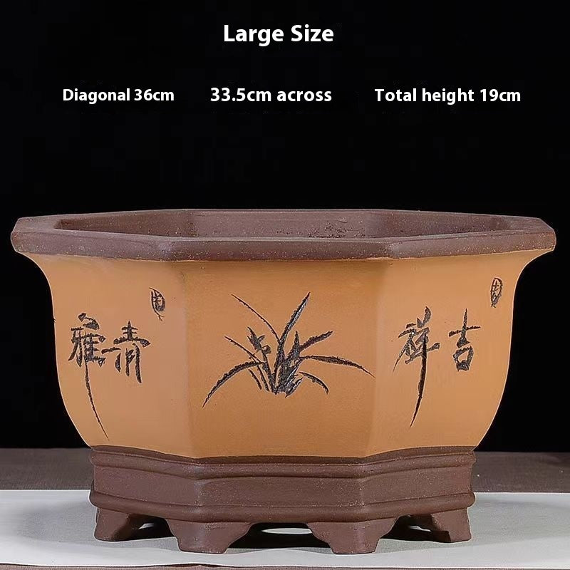Purple Sand Flowerpot Breathable Bonsai Pot Orchid Pots Banyan Potted Green Radish f1d1ab30 4e39 479e 871c de22f49c5faf