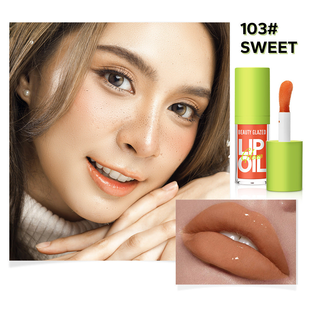 Moisturizing And Nourishing Lip Lacquer Transparent Oil Doodle Glass