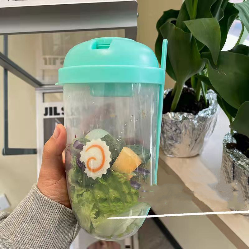 Breakfast Oatmeal Cereal Nut Yogurt Salad Cup Container Set With Fork Sauce Cup Lid Bento Food Taper Bowl Lunch Box f2bfb1d8