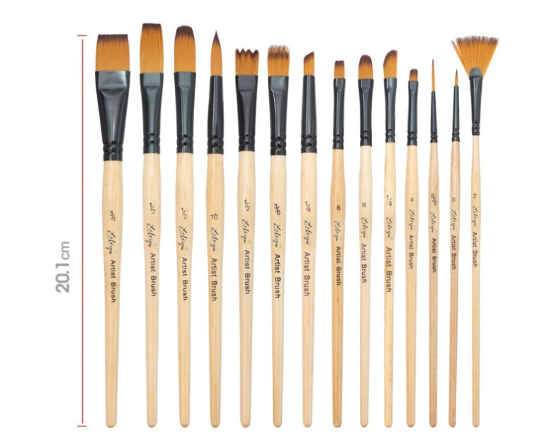 Cross-border Supply South Korea Yellow Nylon Hair Watercolor Gouache Acrylic Painting Strokes Bag Set f3150ab3 e635 48a8 aaa7