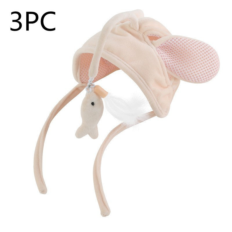 New Head Wearing Feather Funny Cat Stick Funny Cat Toy Stick Gray Big Eye Pet Toys Pet Products f357b1b4 db1e 444f acd8 5c228