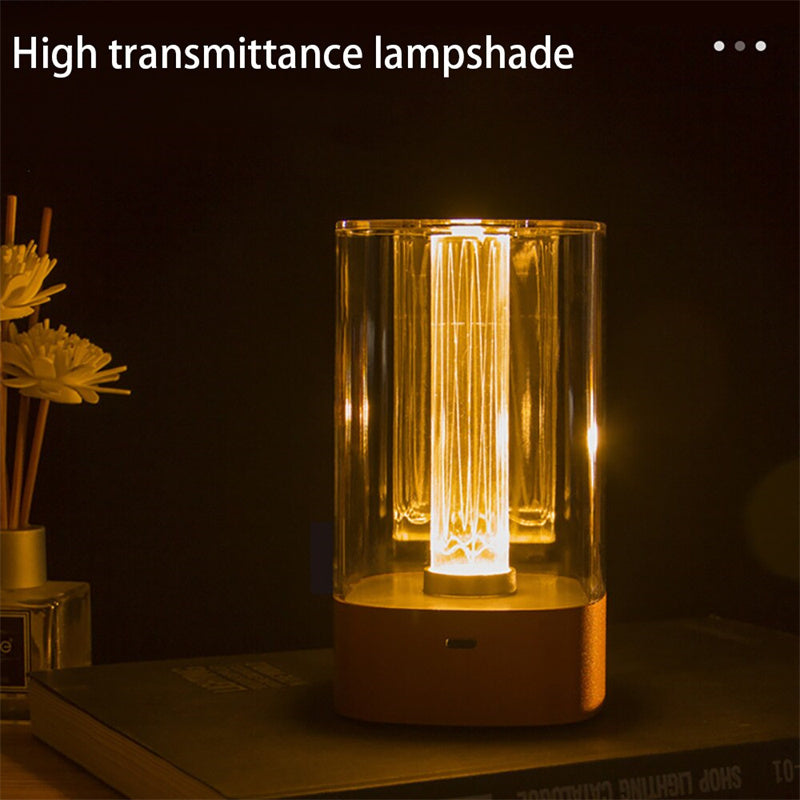 New LED Touch Atmosphere Light USB Charging Eye Protection Bedside Bedroom Lamp Bar Restaurant Garden Decoration Night Light