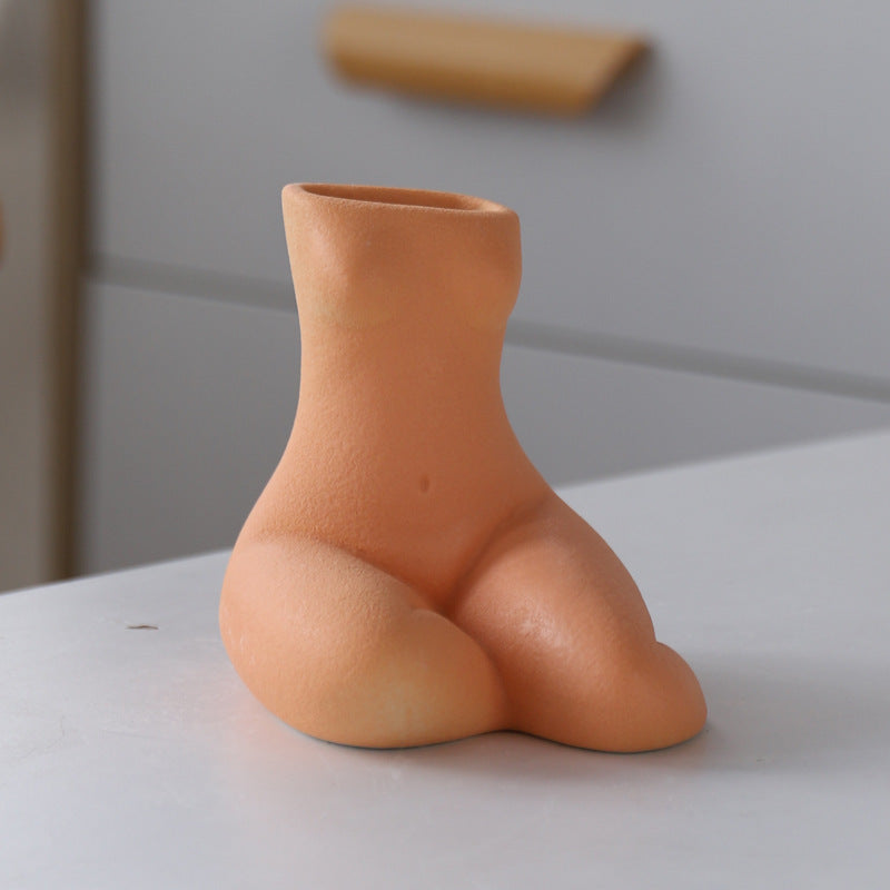 Frosted Sitting Dress Abstract Human Personality Ceramic Vase f529f745 bac6 4505 9897 8d651d3fc33d