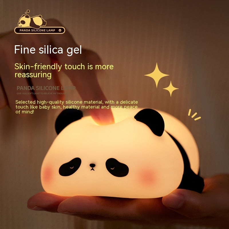 Panda Night Lights For Kids Cute Animal Silicone Timing Rechargeable Lamp Cartoon Panda Bedroom Decoration Kids Boys Girls Gi