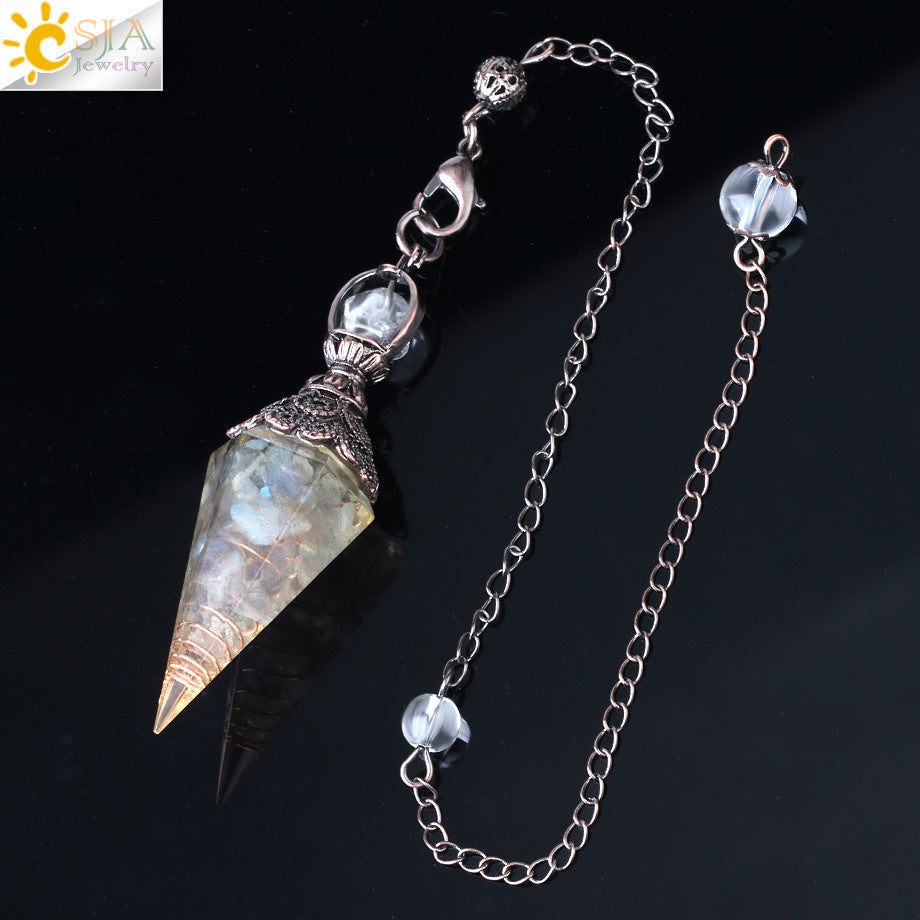 Colorful Crystal Pendulum Natural Gravel Pendant f5bc74ec 347e 4dae 9f86 6dbe49642a67