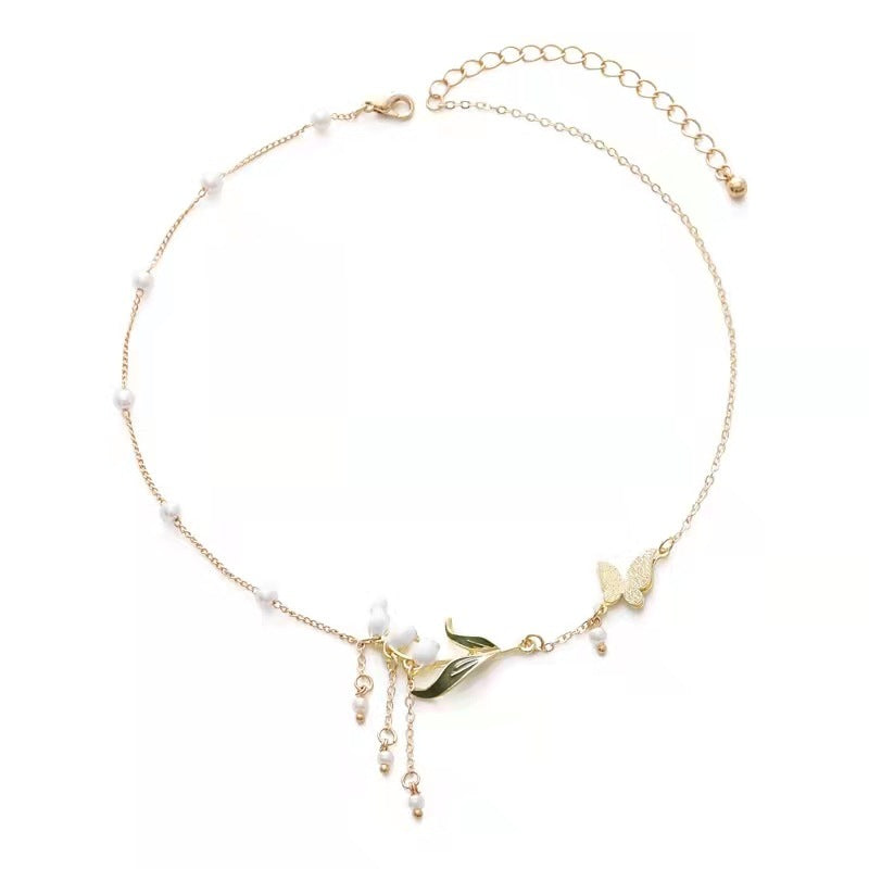 Wind Chime Flower Super Immortal Necklace Girl f61b5384 3a5a 420b bf60 536187523f9a