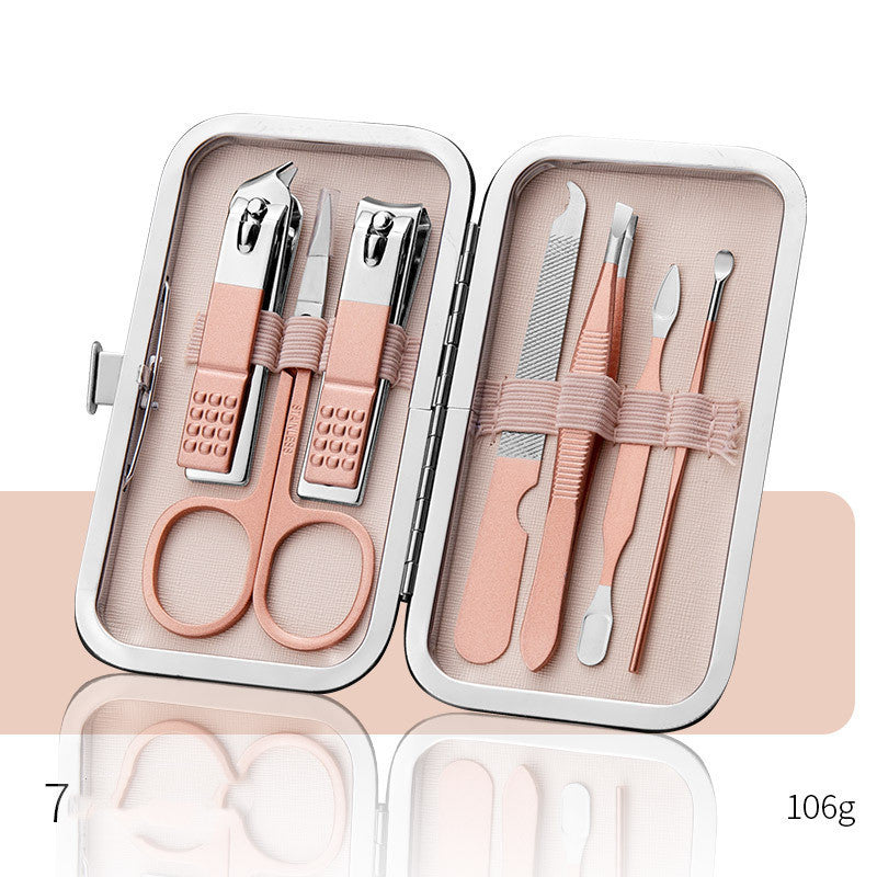 Professional Scissors Nail Clippers Set Ear Spoon Dead Skin Pliers Nail Cutting Pliers Pedicure Knife Nail Groove Trimmers f6