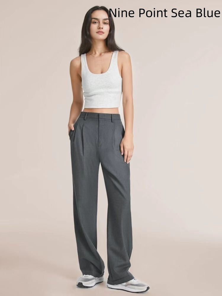 High Waist Wide Leg Pants Versatile Belt f63eb344 91b6 4447 b172 6e4b99b9841f