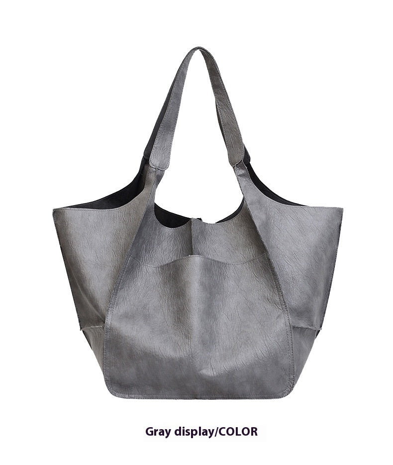 Women's Fashionable Simple Soft Leather Large Capacity Handbag f668f65f f819 44a9 91a6 866d5f6d45a9 trans