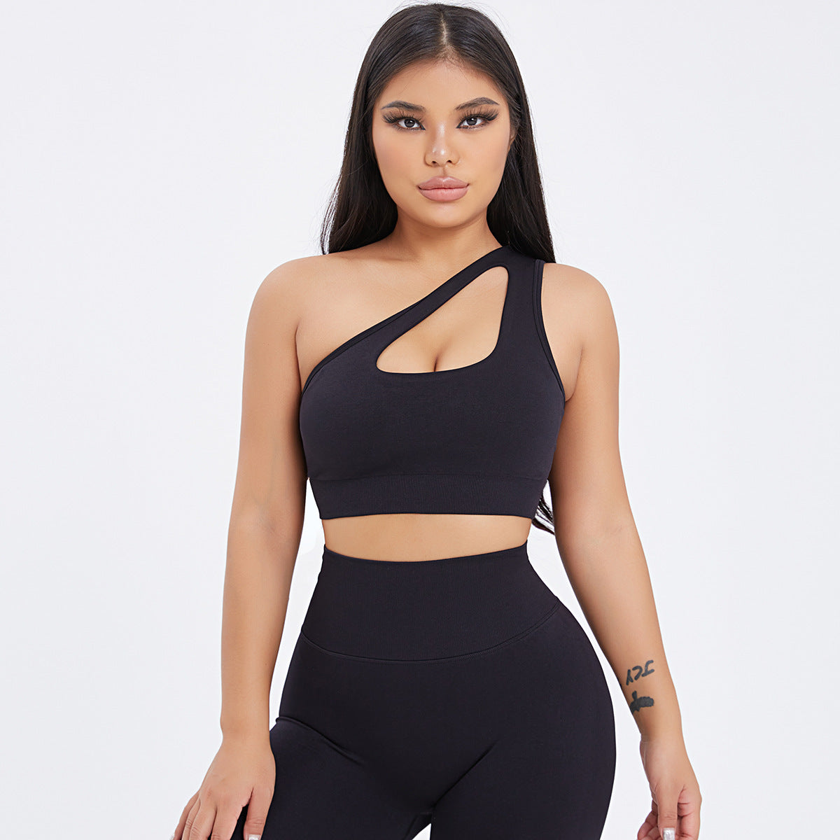 Women's One-shoulder Seamless Tie-dye Yoga Clothes Fitness Suit f6bc6fe5 3e84 49fa 9770 d97ca3590ea3