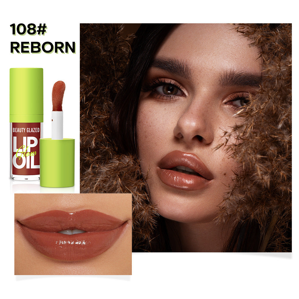 Moisturizing And Nourishing Lip Lacquer Transparent Oil Doodle Glass