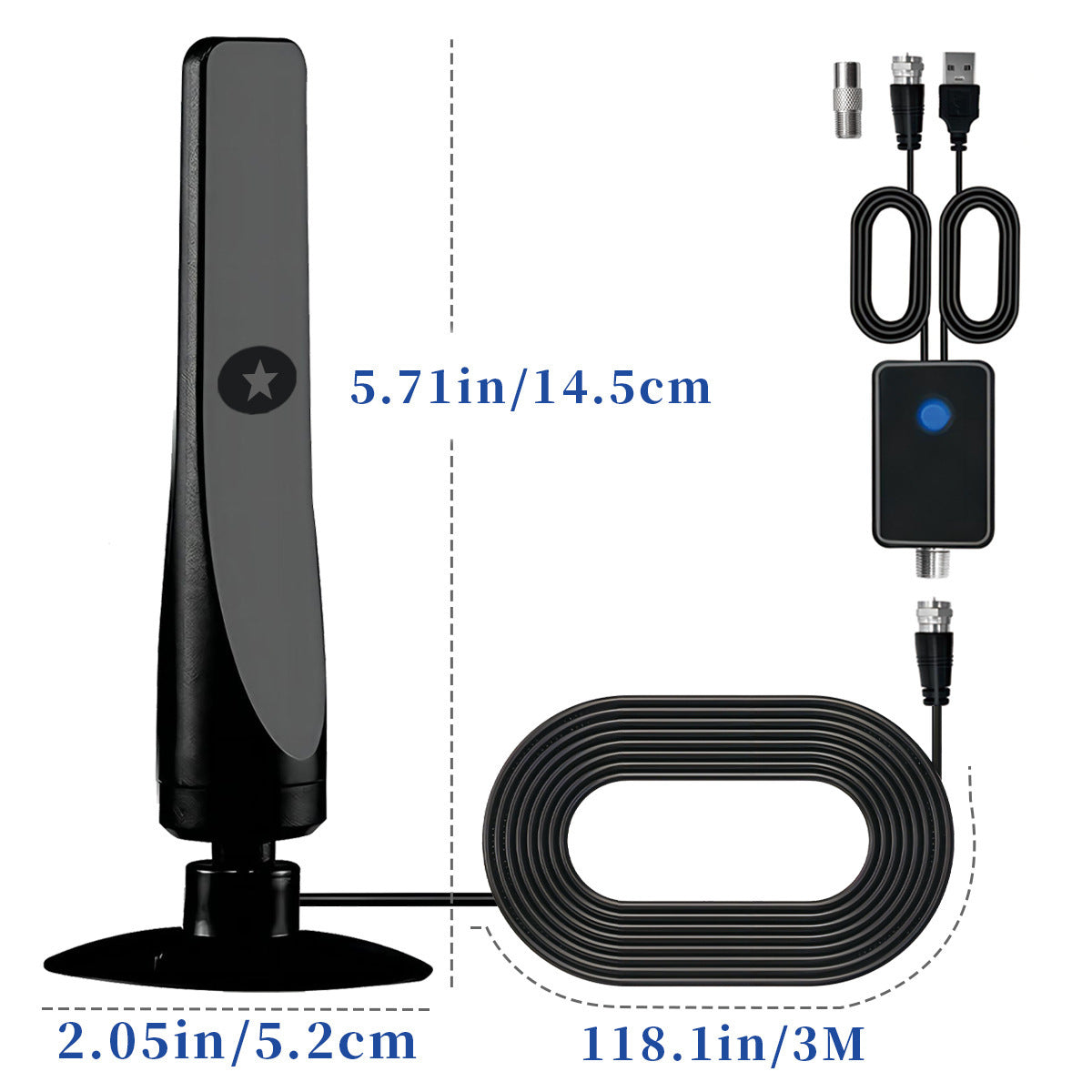 HDTV Vertical Suction Cup Ground Wave Digital TV Antenna High-definition DVB-T2 f72f2aad 1b5f 4264 9495 1e2e81aa2c2b 1410e165