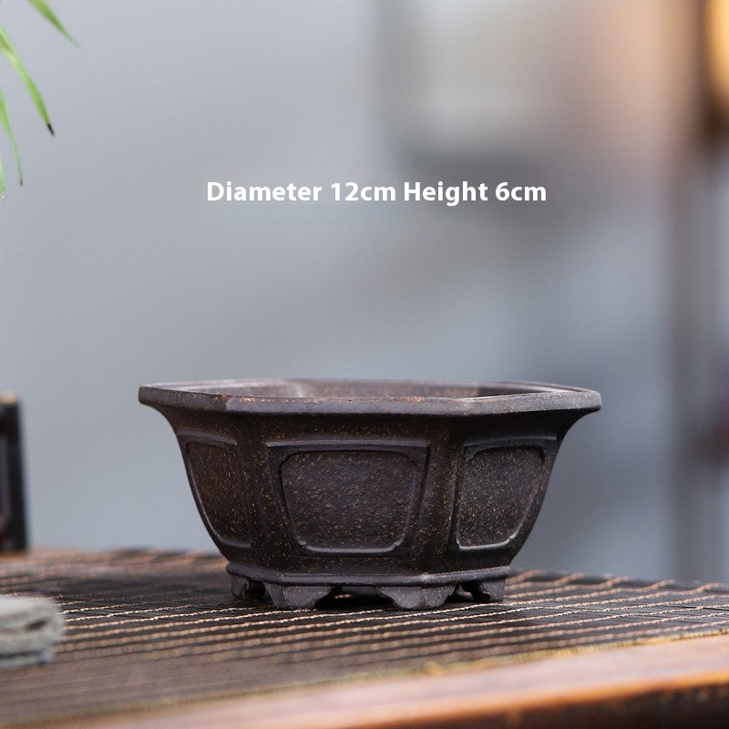 Yixing Purple Sand Small Flower Pot Stoneware Breathable f74cd0ba cc84 4491 b832 af22278faaab