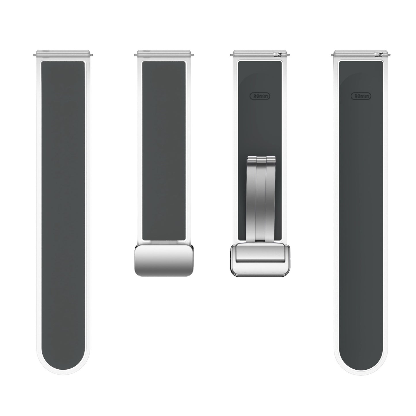 Universal Folding Magnetic Buckle Transparent Silicone Strap f75e2639 2306 4c34 b11a e419ec6ddcc2