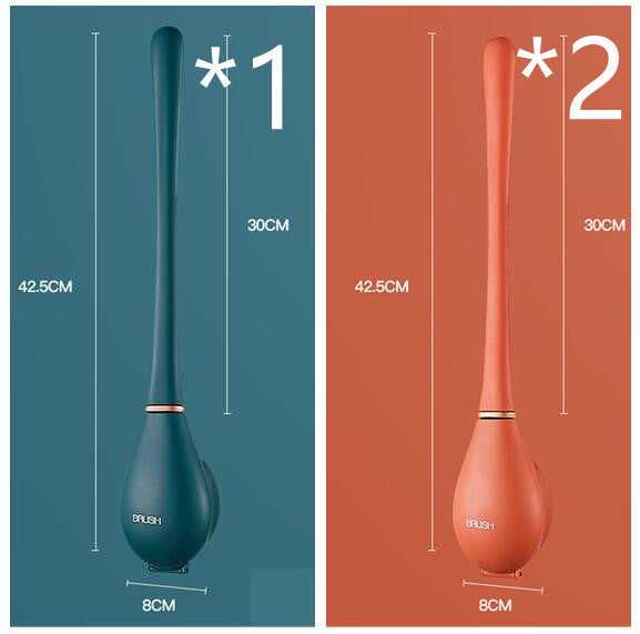 Household Brush Wall-mounted Long-handled Silicone Toilet Brush f7e856f6 3147 4a33 b743 0dfb6454305e