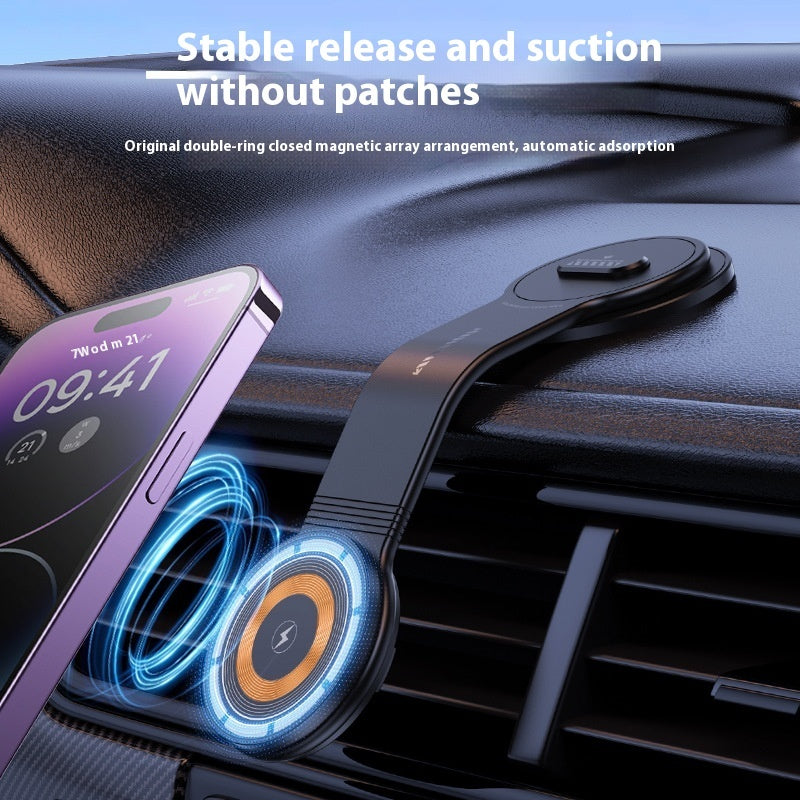 Large Screen Dashboard Bending Magnetic Suction Wireless Charger On-board Bracket - 图片 2